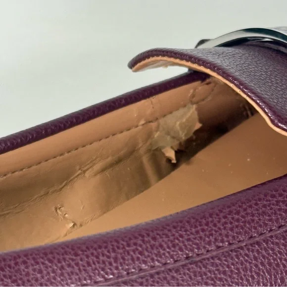 Calvin Klein Lira Loafer Women's Shoes Burgundy Size 9 Good Used Condition - Picture 6 of 11